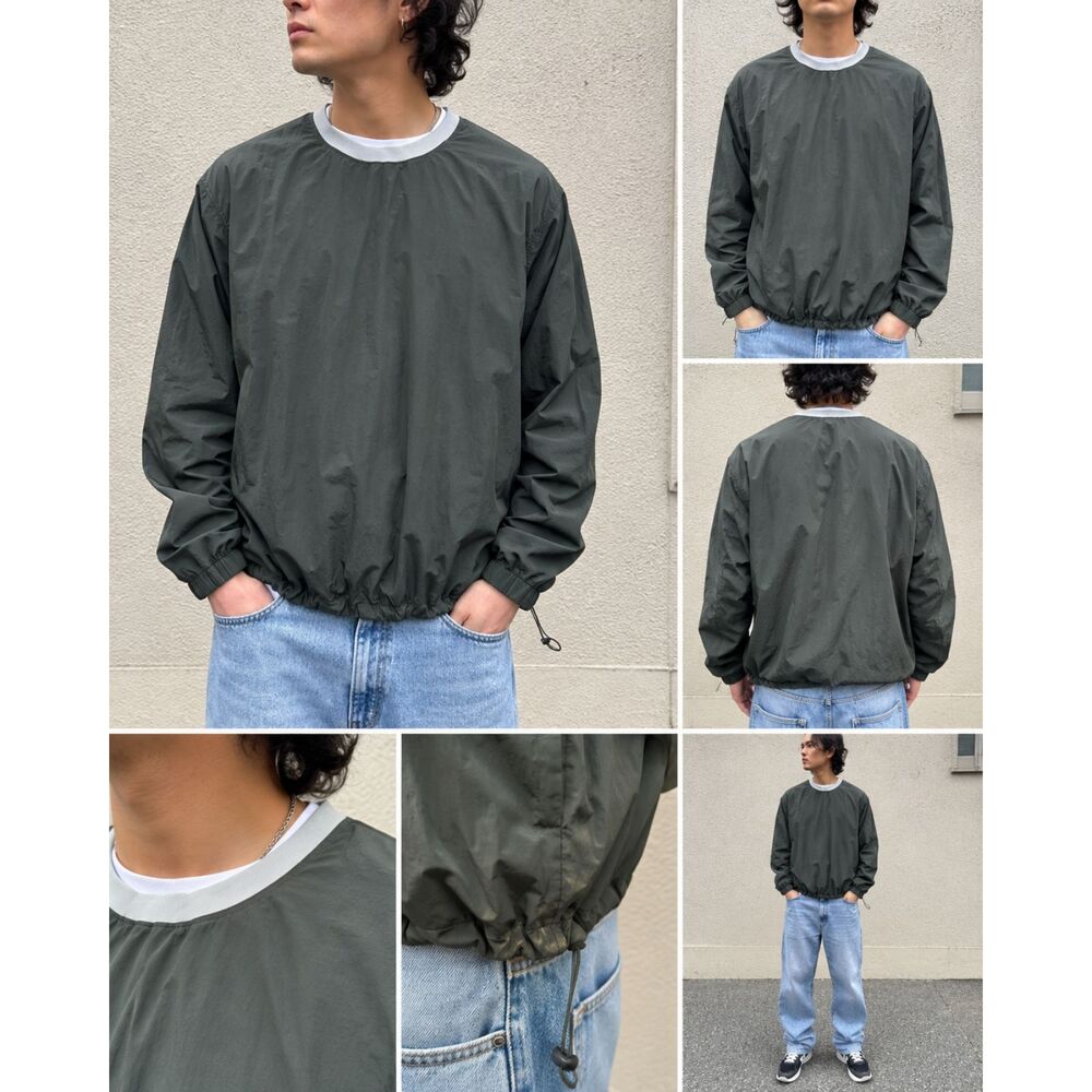 Standard Cloth Urban Outfitters Men's XL Nylon Pullover Windbreaker Olive Green